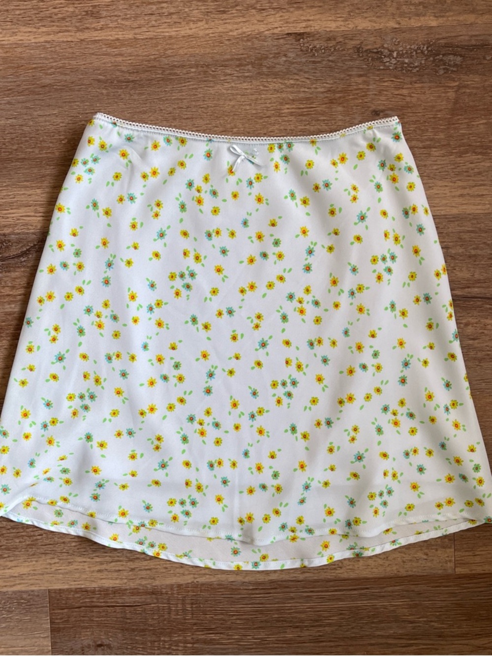 Blue Floral Mini Skirt